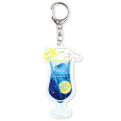 Japan Sanrio Acrylic Keychain - Cinnamoroll / Sky Drink