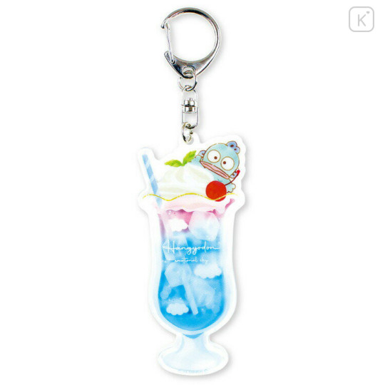 Japan Sanrio Acrylic Keychain - Hangyodon / Sky Drink - 1