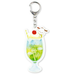 Japan Sanrio Acrylic Keychain - Pochacco / Sky Drink