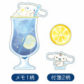 Japan Sanrio Die-cut Memo Pad & Sticky Notes - Cinnamoroll / Sky Drink - 2