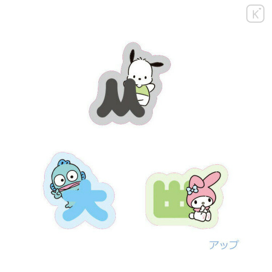 Japan Sanrio Moji Sticker - Characters / Hangul Blue & Green - 2