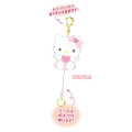 Japan Sanrio Plush Keychain With Reel - Hello Kitty / Nurse Blue - 3