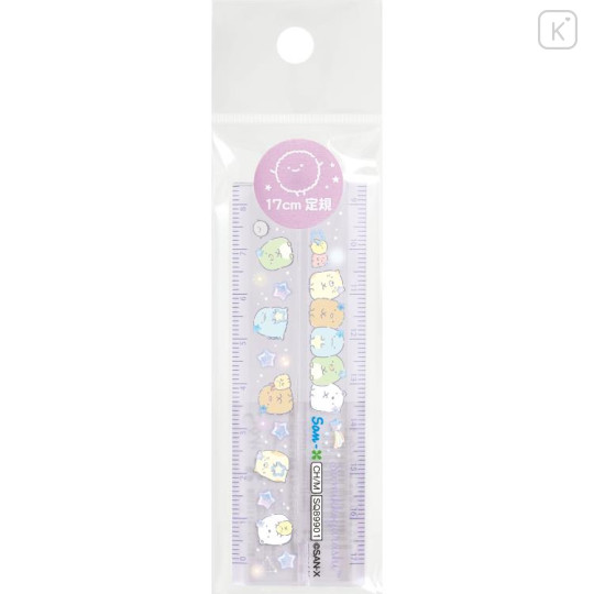 Japan San-X Folding Ruler 17cm - Sumikko Gurashi / Purple - 1