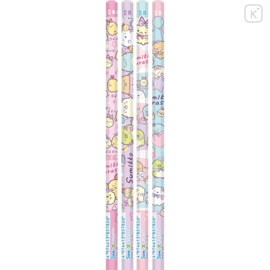 Japan San-X 2B Pencil 4pcs - Sumikko Gurashi / Angelic Idol - 1