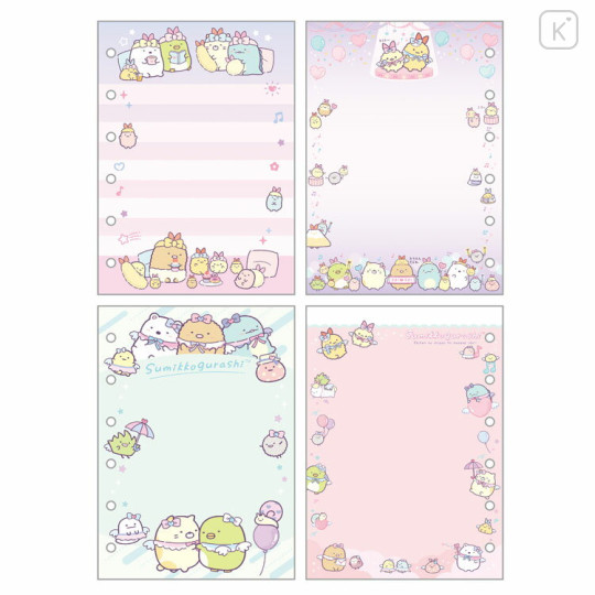 Japan San-X 6 Hole Sticker Page - Sumikko Gurashi / Angelic Idol - 2