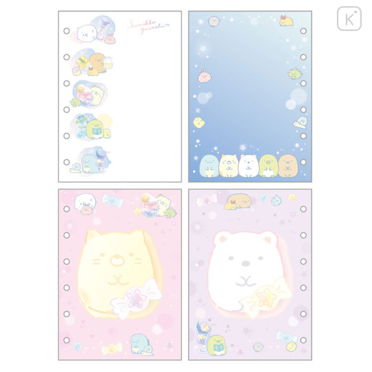 Japan San-X 6 Hole Sticker Page - Sumikko Gurashi / Gradient Glass - 2