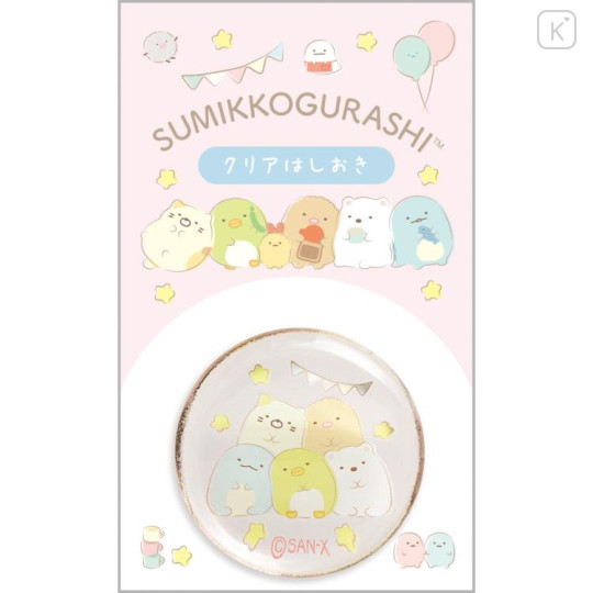 Japan San-X Glass Round Chopstick Rest - Sumikko Gurashi / Star - 1