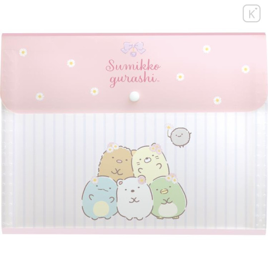 Japan San-X 6 Pockets A4 Document File - Sumikko Gurashi / Flower - 1