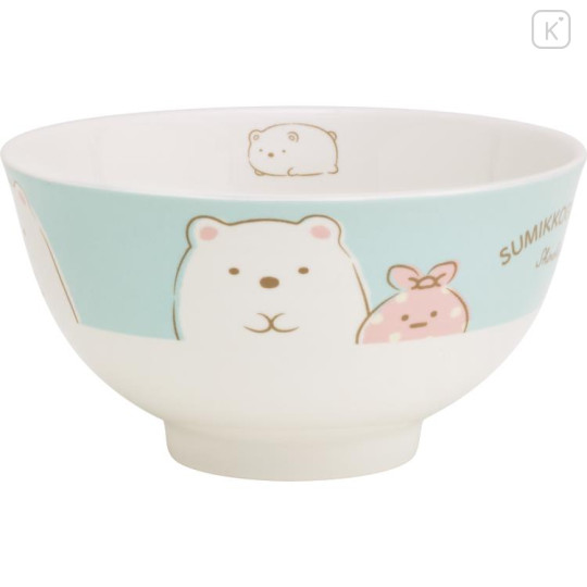 Japan San-X Rice Bowl - Sumikko Gurashi / Shirokuma & Furoshiki - 1