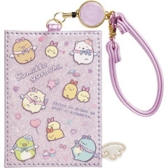 Japan San-X Pass Case with Reel - Sumikko Gurashi / Angelic Idol