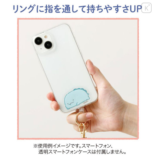 Japan San-X Smartphone Shoulder Strap - Sumikko Gurashi : Tokage Dinosaur Lizard - 2