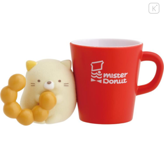 Japan San-X Mister Donut Petit Collection Container - Sumikko Gurashi : Neko Calico Cat - 1