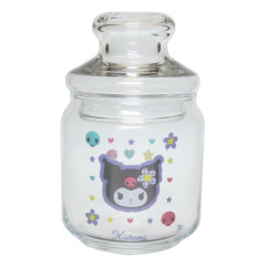 Japan Sanrio Jar Glass Storage Container - Kuromi / Y2k Houndstooth