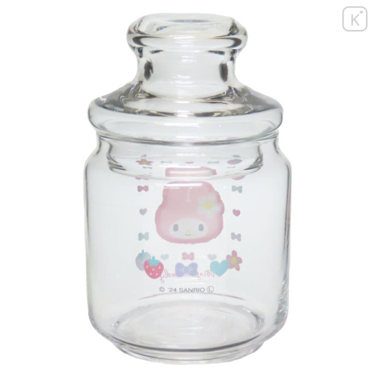 Japan Sanrio Jar Glass Storage Container - My Melody / Y2k Houndstooth - 2