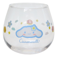 Japan Sanrio Swaying Glass Tumbler - Cinnamoroll / Y2k Houndstooth