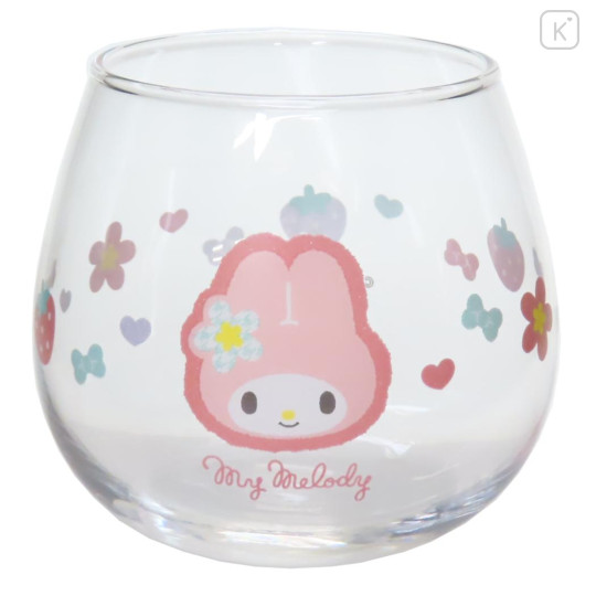 Japan Sanrio Swaying Glass Tumbler - My Melody / Y2k Houndstooth - 1