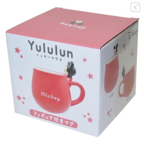 Japan Disney Ceramic Mug with Nokkari Figure - Mickey Mouse / Yululun - 4