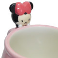 Japan Disney Ceramic Mug with Nokkari Figure - Minnie Mouse / Yululun - 3