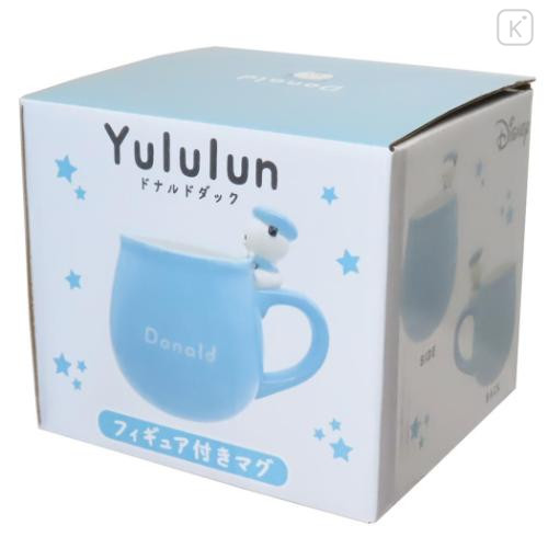 Japan Disney Ceramic Mug with Nokkari Figure - Donald Duck / Yululun - 4