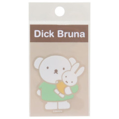 Japan Miffy Vinyl Sticker - Boris Holding Doll / Light Brown