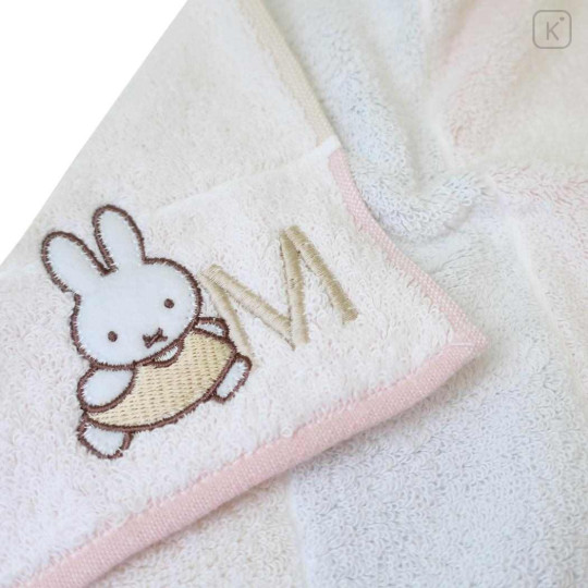 Japan Miffy Jacquard Towel Handkerchief - Alphabet M / Silhouette - 2