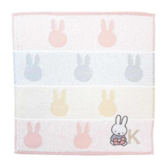 Japan Miffy Jacquard Towel Handkerchief - Alphabet K / Silhouette