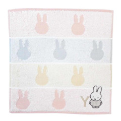 Japan Miffy Jacquard Towel Handkerchief - Alphabet Y / Silhouette