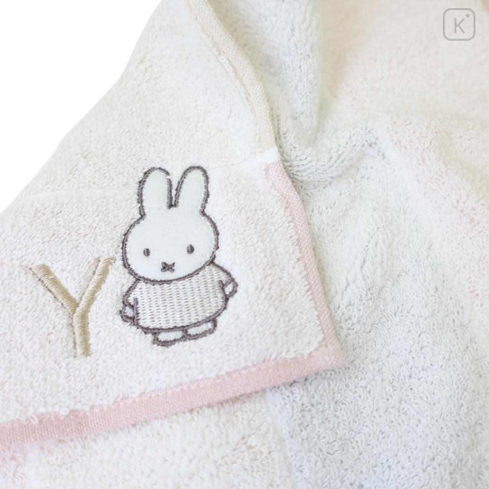 Japan Miffy Jacquard Towel Handkerchief - Alphabet Y / Silhouette - 2