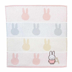 Japan Miffy Jacquard Towel Handkerchief - Alphabet A / Silhouette