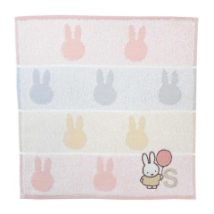 Japan Miffy Jacquard Towel Handkerchief - Alphabet S / Silhouette