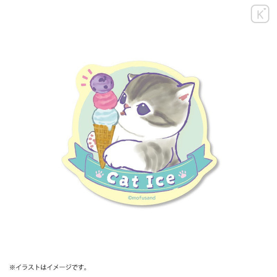 Japan Mofusand Vinyl Sticker - Cat / Ice Cream Nyan Yummy - 1