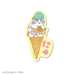 Japan Mofusand Vinyl Sticker - Cat / Ice Cream Nyan Comfortable