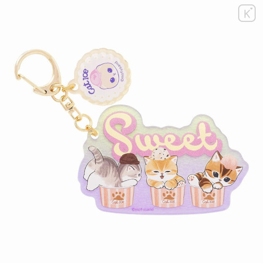 Japan Mofusand Acrylic Keychain - Cat / Ice Cream Nyan Sweet - 1