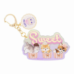 Japan Mofusand Acrylic Keychain - Cat / Ice Cream Nyan Sweet