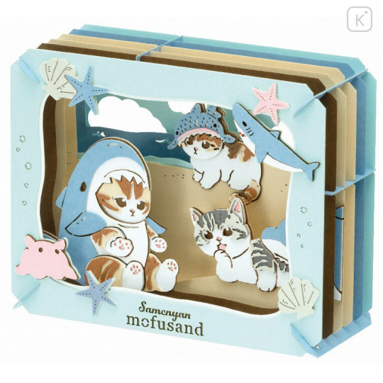 Japan Mofusand Paper Theater Craft Kit - Cat / Shark Nyan - 2