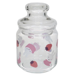 Japan Miffy Jar Glass Storage Container - Miffy / Strawberry Pink