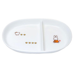 Japan Miffy Porcelain Divided Plate - White / Chicken