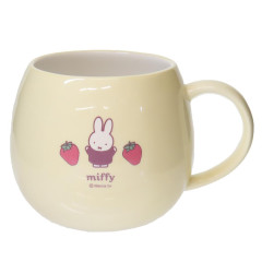 Japan Miffy Porcelain Mug - Miffy / Strawberry Light Yellow