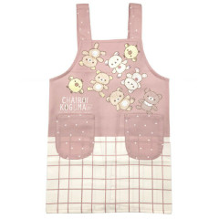 Japan San-X Children's Apron H130cm - Rilakkuma / Chairoikoguma DIY Plushie Pink