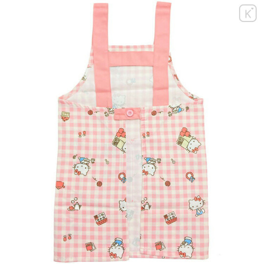 Japan Sanrio Children's Apron H130cm - Hello Kitty / Gingham Pink - 2