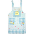 Japan Sanrio Children's Apron H130cm - Pompompurin / Gingham Blue - 1