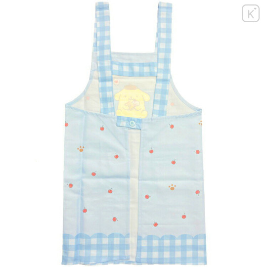 Japan Sanrio Children's Apron H130cm - Pompompurin / Gingham Blue - 2