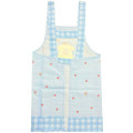 Japan Sanrio Children's Apron H130cm - Pompompurin / Gingham Blue - 2