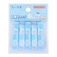 Japan Chiikawa Pencil Cap 5pcs - Chiikawa & Hachiware / Happy Study