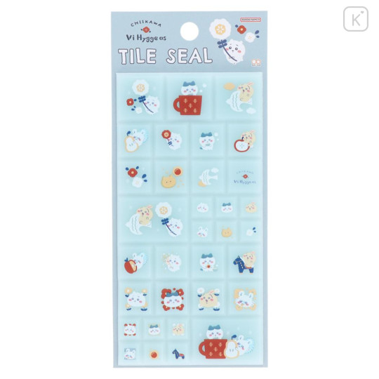 Japan Chiikawa Tile Sticker - Chiikawa & Hachiware & Rabbit / Blue - 1