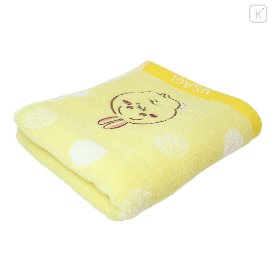 Japan Chiikawa Jacquard Face Towel - Rabbit / Grumpy Yellow - 3