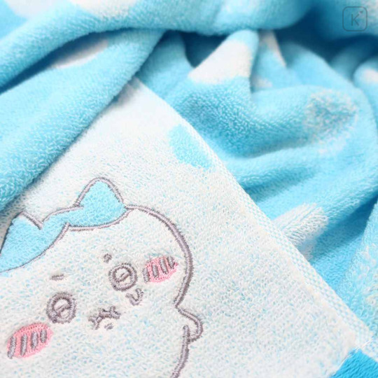 Japan Chiikawa Jacquard Face Towel - Hachiwre / Grumpy Blue - 2