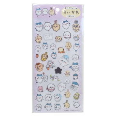 Japan Chiikawa Clear Seal Sticker - Friends / Hang Out Purple