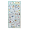 Japan Chiikawa Clear Seal Sticker - Friends / Hang Out Light Blue - 1