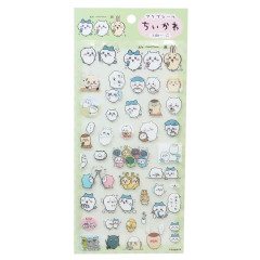 Japan Chiikawa Clear Seal Sticker - Friends / Hang Out Light Green